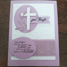 Taufkarte, Zur Taufe