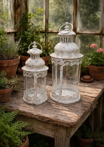 2er set antik stil laterne - stil,