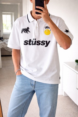 Stüssy white polo - white, –