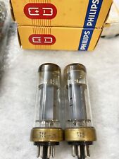 Valvo Philips EL34 6CA7 Metal Base Disc getter, NOS Tested Matched Pair