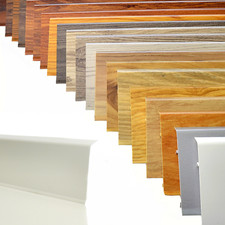 2m SOCKELLEISTEN Fussleisten & Zubehörteil 70mm Laminatleisten PVC Kunststoff