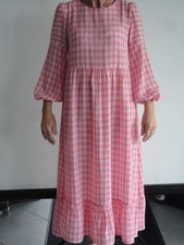 Damen Kleid, rosa/wollweiß, Gr. M, handmade