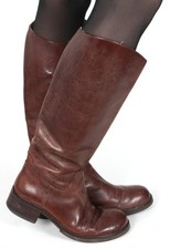 Damenstiefel Lederstiefel Leder True Vintage Real Elegant Stiefel Ash 39