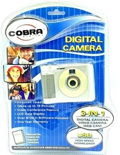 Cobra Digital 3-in-1 Digital Camera Video Web Cam All-In-One Model DC325 NEW