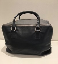 Italienische Echt Leder Kalbleder Reisetasche, Sporttasche. Farbe dunkelblau