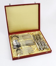 antikes Hutschenreuther CFH 60 Besteck 24 Stück 6 Personen versilbert Etui (N