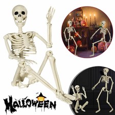 94cm Skelett Halloween Deko Lebensgroßes Skelett Ganzkörper-bewegliche Skelett