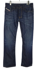 DIESEL Larkee Regular-Straight 0806W Jeans Herren W31/~L30 Faded Button Fly Blau