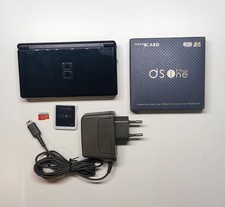 Nintendo DS Lite Black / Schwarz Handheld + Supercard DSi Mini One + SD Karte