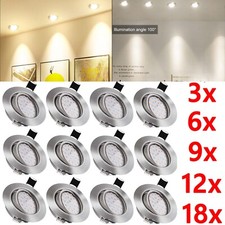 LED Einbaustrahler 230V Flach Einbau Spots 5W Rund Einbau Decken Leuchten Set 