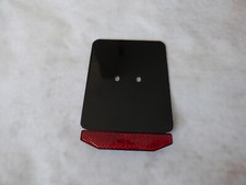 Kennzeichenplatte für Roller  Mofa  Moped  E-Bike, schwarz  mit Reflektor 