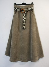 Lagenlook Damen Cordoptik Langer Rock Mit Taschen Einheitsgröße:Reg(12-16)