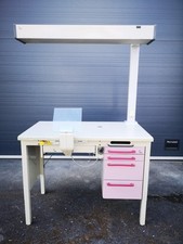 KaVo EWL Einzeltisch Arbeitstisch Labortisch mit Absaugung, Absaugmaul und Lampe