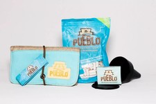 PUEBLO Tabaktasche Jute Set - Tabakbeutel Drehertasche + Hydrostein + Filters