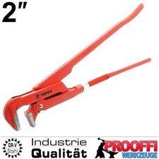 Eckrohrzange 2" Rohrzange Wasserpumpen Rohrschlüssel Zange 90° U-Maul 530mm Lang