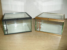 Glas Schatulle Schmuckkasten Gold Schwarz Schmuckkästchen Schmuckdose Auswahl