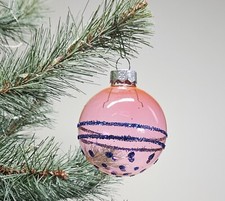 Christmas ball glass hand