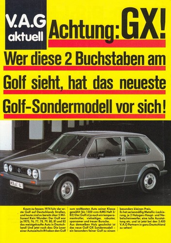 Golf 1 sondermodell - i,