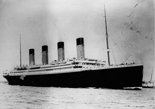 Vintage rms titanic abreise - vintage,