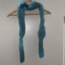 Schal Selbstgestrickt, Türkis