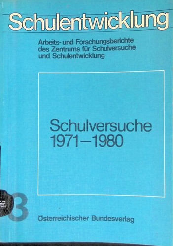 Schulversuche 1971 1980 - 1971,