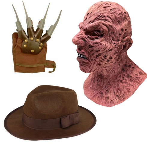 3tlg erwachsene freddy krueger - 3tlg,