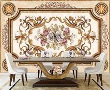 3D Blume Muster Q7370 Tapete Wandgemälde Fototapete Selbstklebend Kay