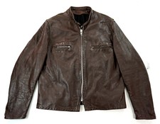 BROOKS Cafe Racer US Vintage Biker Motorrad Lederjacke Braun 46 S