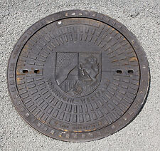 Gully Kanaldeckel Gullydeckel Schachtdeckel NRW Wappen Nordrhein-Westfalen