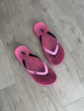 Polo Ralph Lauren Flip Flops Zehentrenner Sandalen pink rosa schwarz Logo Gr. 37
