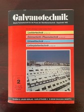 Galvanotechnik heft april - galvanotechnik,