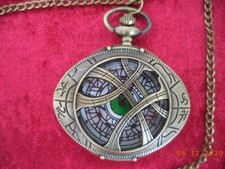 Taschenuhr Umhängeuhr "Doctor Strange" bronzefarben mit Kette NEU+OVP Steampunk