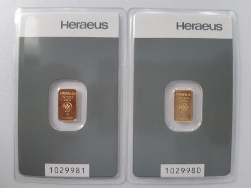 Goldbarren heraeus - 2, x