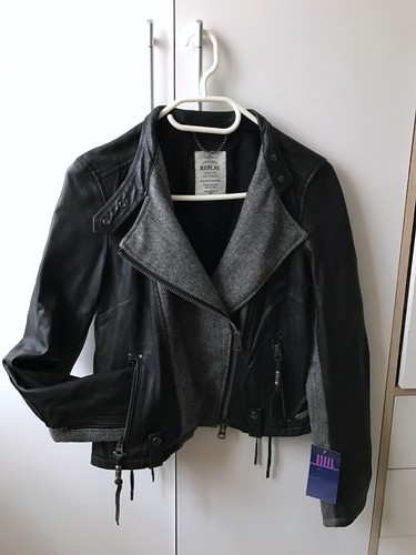 Replay biker lederjacke - replay,