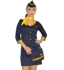 Kostüm Stewardess Flugbegleiterin Faschingskostüm mit Tasche Gr. 36 38 40 42