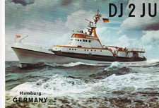 DGzRS, Seenotkreuzer Essberger. Postkarte mit privatem Zudruck! QSL / Radio Card