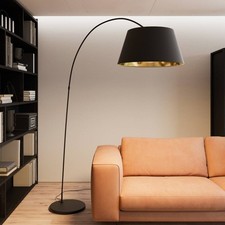 Lindby Stoff Stehlampe schwarz