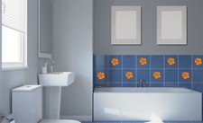 Hibiskus Blumen Fliesen Aufkleber  Fliesenaufkleber Fliesendekor Matt/Glanz H1