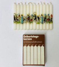 VEB Wittol DDR Geburtstagskerzen 12er in OVP Scherenschnittmotiven