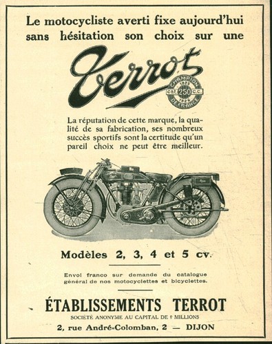 Werbung altes motorrad terrot - motorrad,