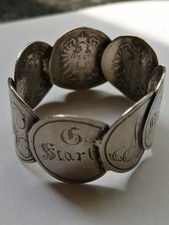 Taufring,Serviettenring aus 8 St.20 Pfennigmünzen Deutsches Kaiserreich Silber