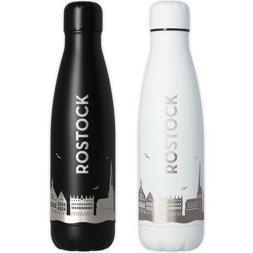 Trinkflasche skyline rostock - skyline,