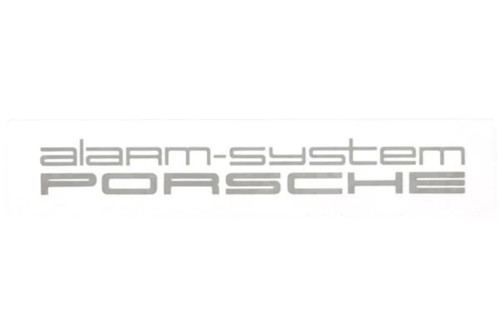 Aufkleber porsche alarm system - porsche,