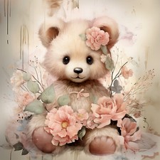 Deko Bild Teddybär Vintage