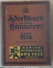 Adreßbuch der Stadt Hannover 1938 - Original Adressbuch