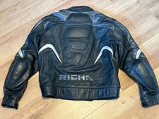 Richa Leder Motorrad Jacke Rücken- & Armprotektoren Gr. 50 schwarz CE Armour