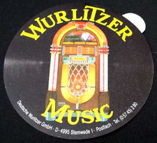 Werbe-Aufkleber Deutsche Wurlitzer Music Jukebox Musikbox 4995 Stemwede 80er