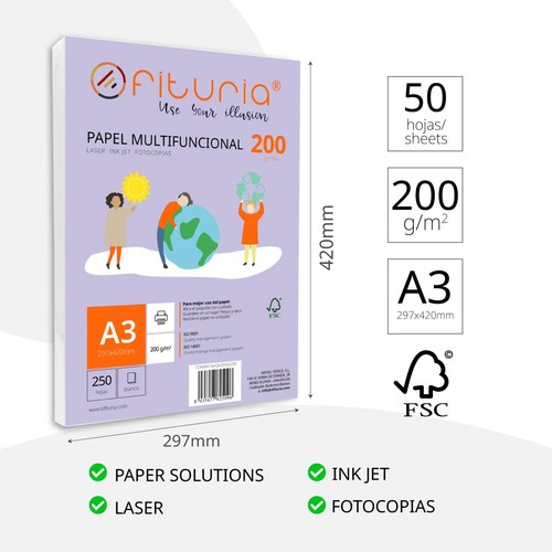 Din druckerpapier 200g - a3, 50