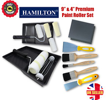 16 x Farbroller Tablett Pinsel Set Dekorateure Essential Tool Glanz Naturborsten