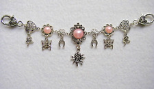 Dirndl Charivari Kette Herzen Edelweiß Rosa Blumen Oktoberfest Trachtenschmuck